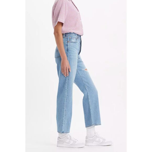 LEVI'S Ribcage Straight Ankle High Rise Denim Jeans Pants Womens 26 - Picture 2 of 10